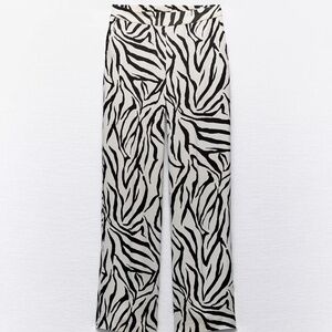 Animal Print Straight Leg Pants Size M